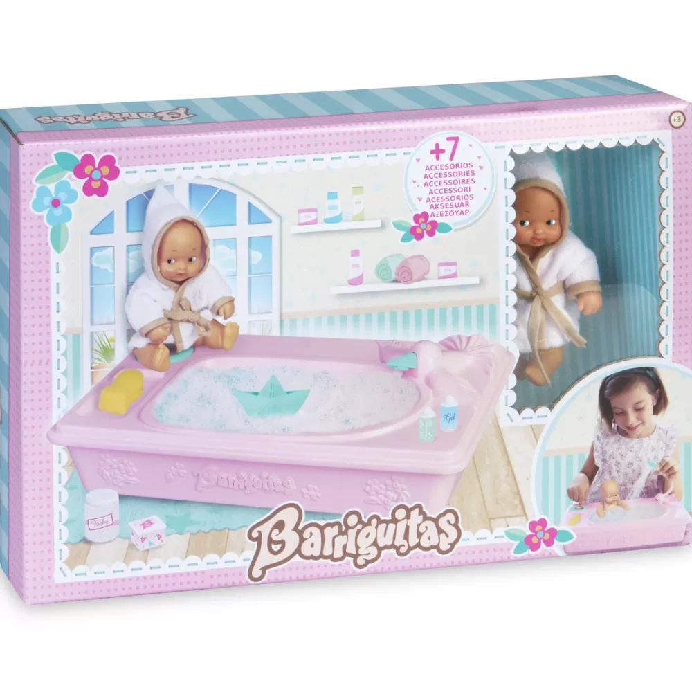 Barriguitas Munecas Y Peluches* Banera Con Figura De Bebe