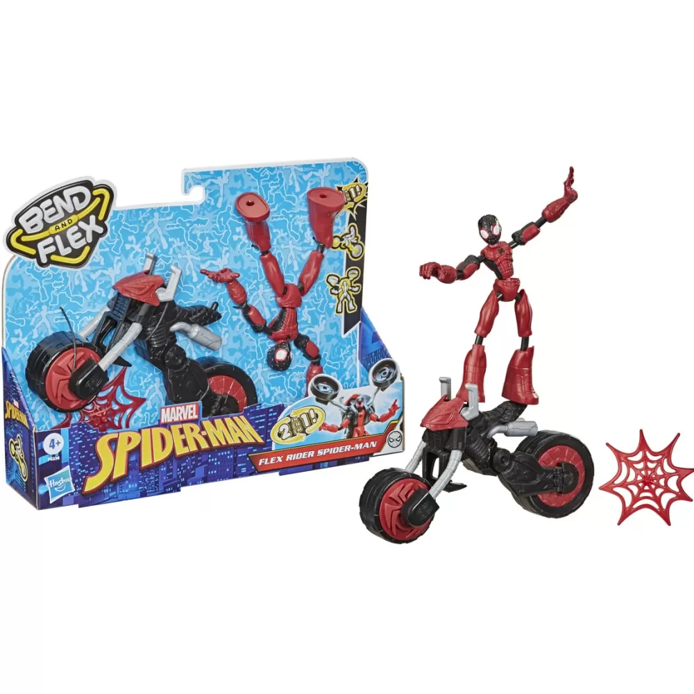 Hasbro Muñecos Articulados*Bend And Flex Rider Marvel Spiderman