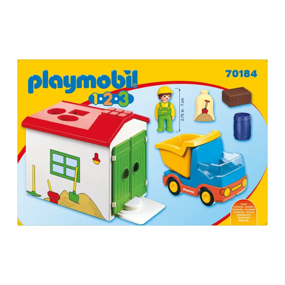 Playmobil Camion Con Garaje 1.2.3 Hot