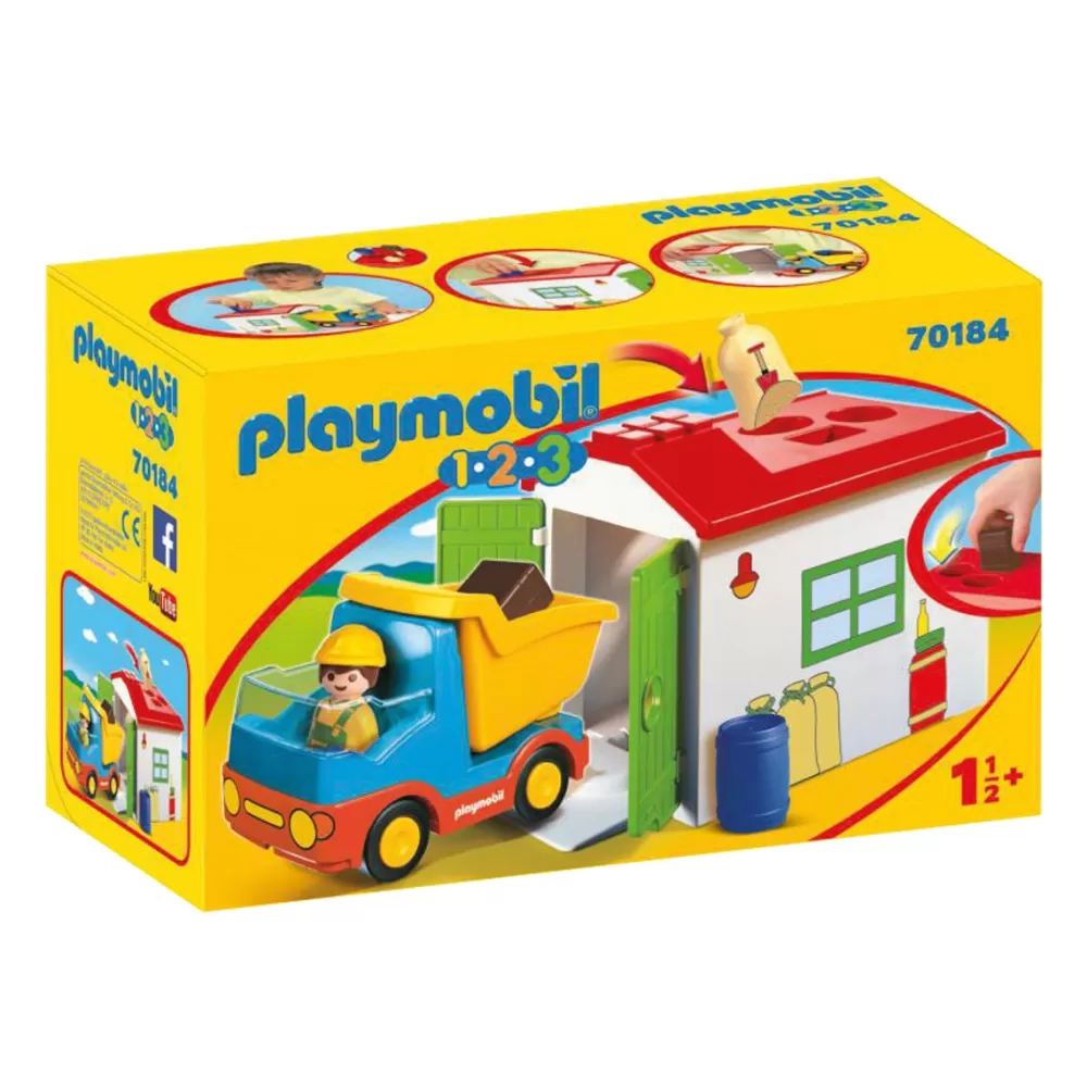 Playmobil Camion Con Garaje 1.2.3 Hot