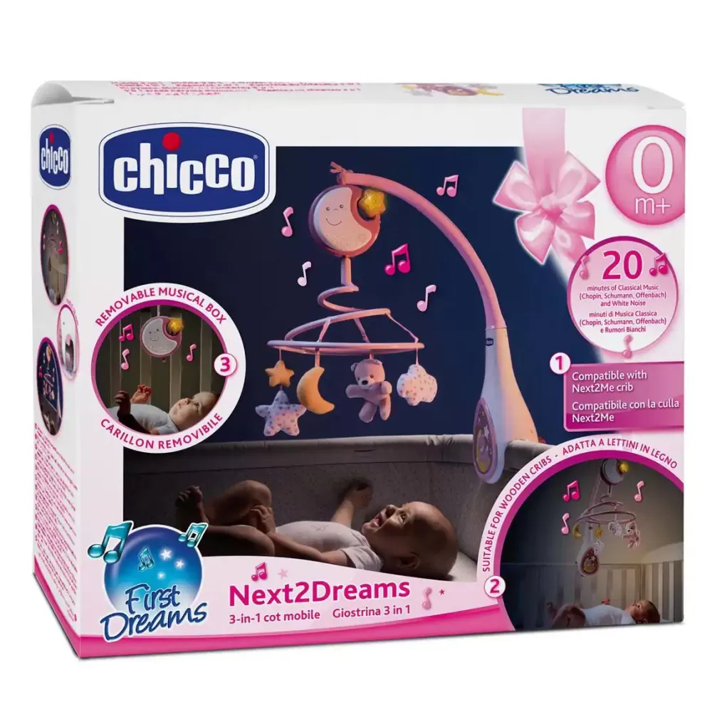 Chicco Carrusel Cuna Movil De Cuna Next2Dreams Rosa Clearance