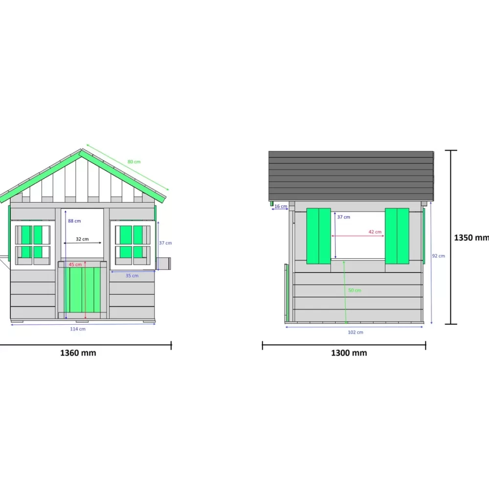 MASGAMES Casitas Y Parques*Casita Lollipop Azul Madera