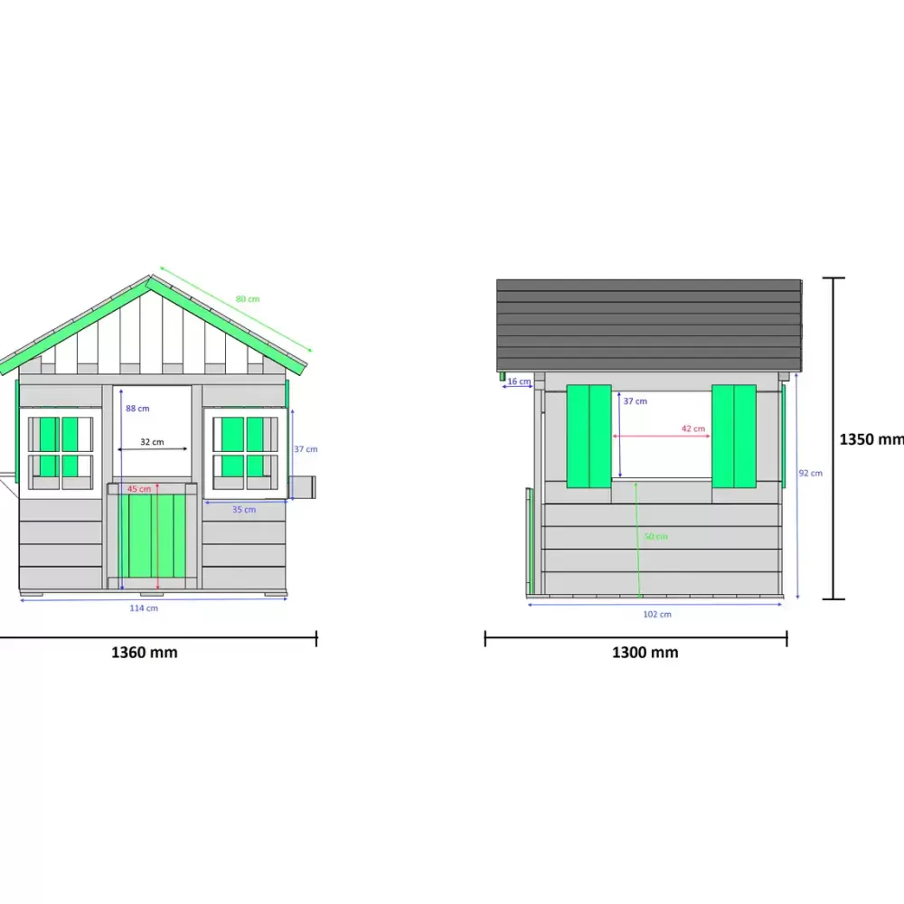 MASGAMES Casita Lollipop Verde Madera Outlet