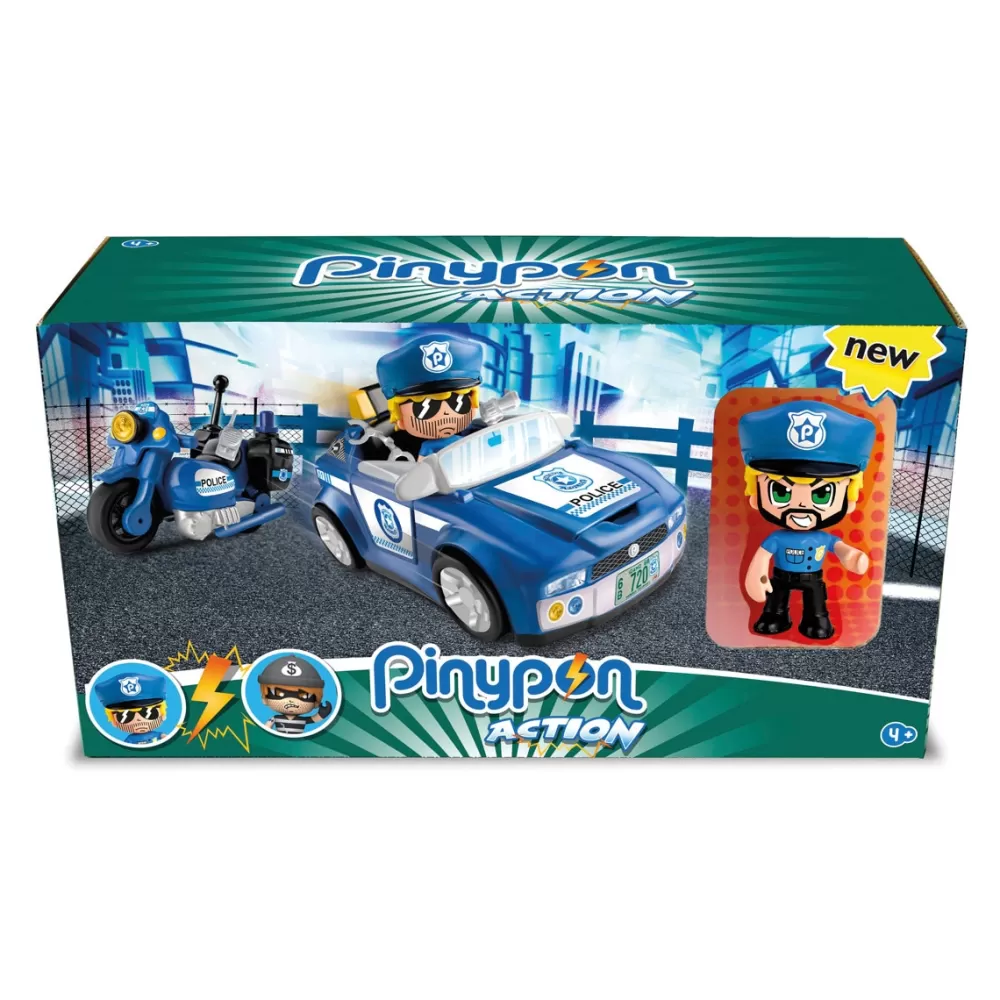 PINYPON ACTION Munecas Y Peluches*Coche Policia Vehiculos De Accion