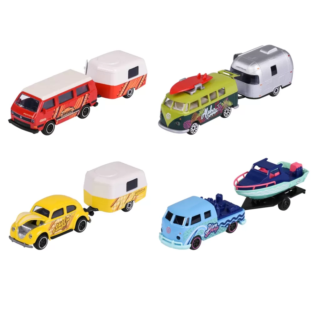 Majorette Coches, Circuitos Y Radiocontrol*Coche Volkswagen The Originals Trailer, 4 Surt.