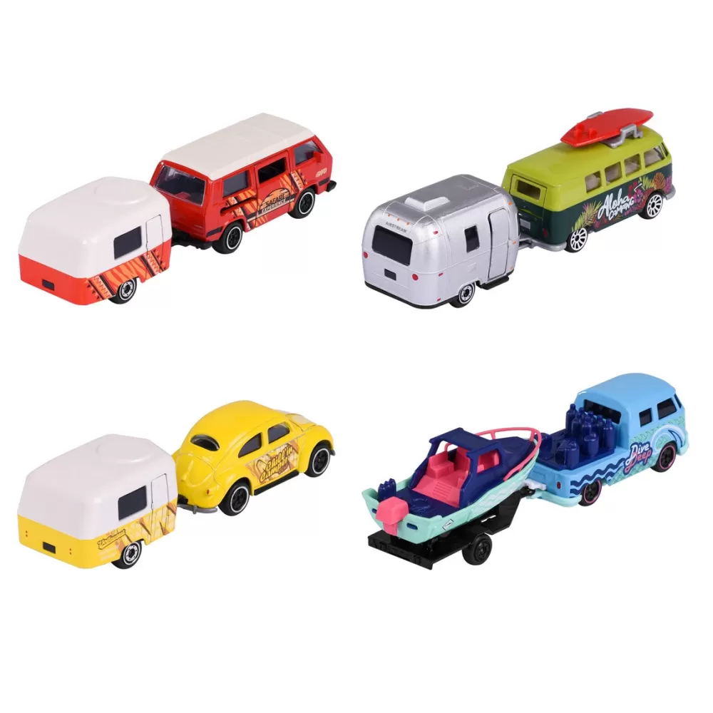 Majorette Coches, Circuitos Y Radiocontrol*Coche Volkswagen The Originals Trailer, 4 Surt.