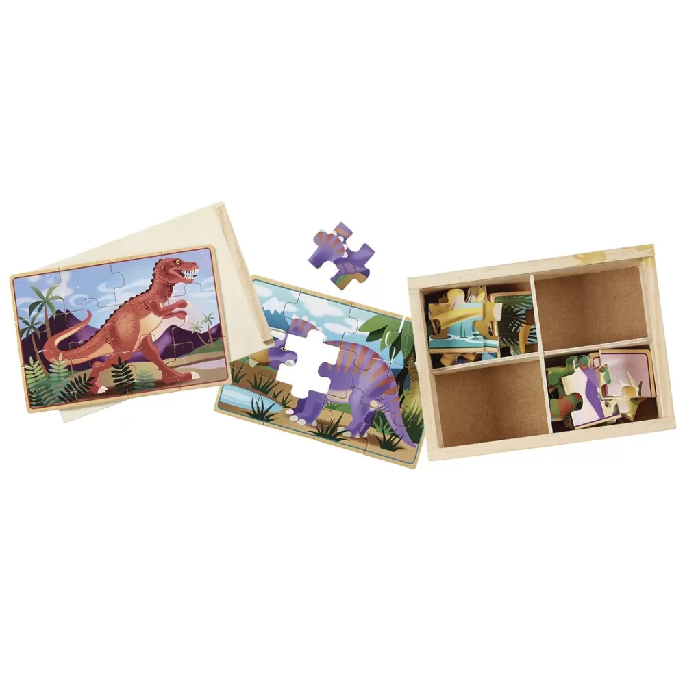 Melissa & Doug Preescolar*Dinosaurs Puzzles In A Box