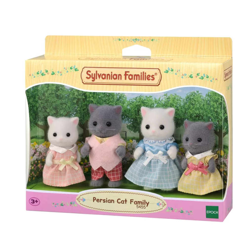 Sylvanian Families Munecas Y Peluches*Familia Gato Persa 4 Figuras