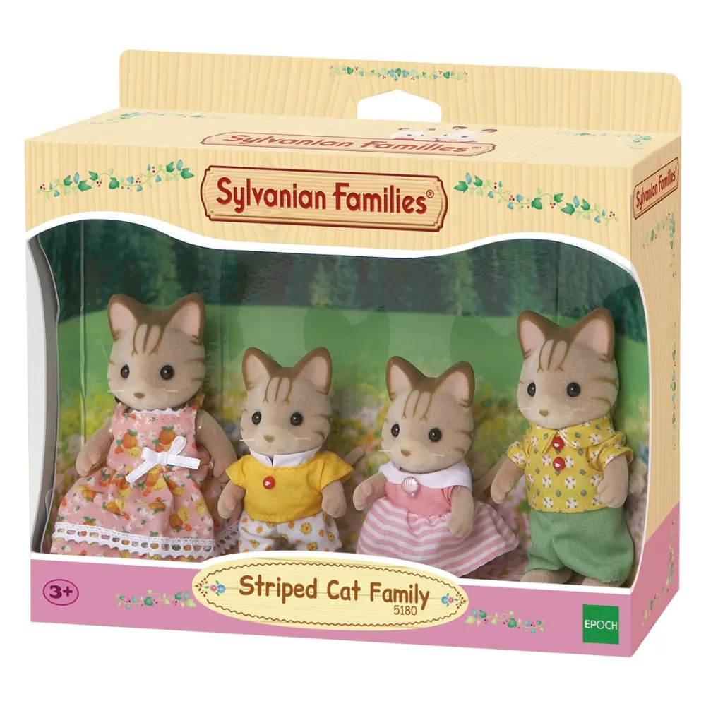 Sylvanian Families Munecas Y Peluches*Familia Gatos Rayas