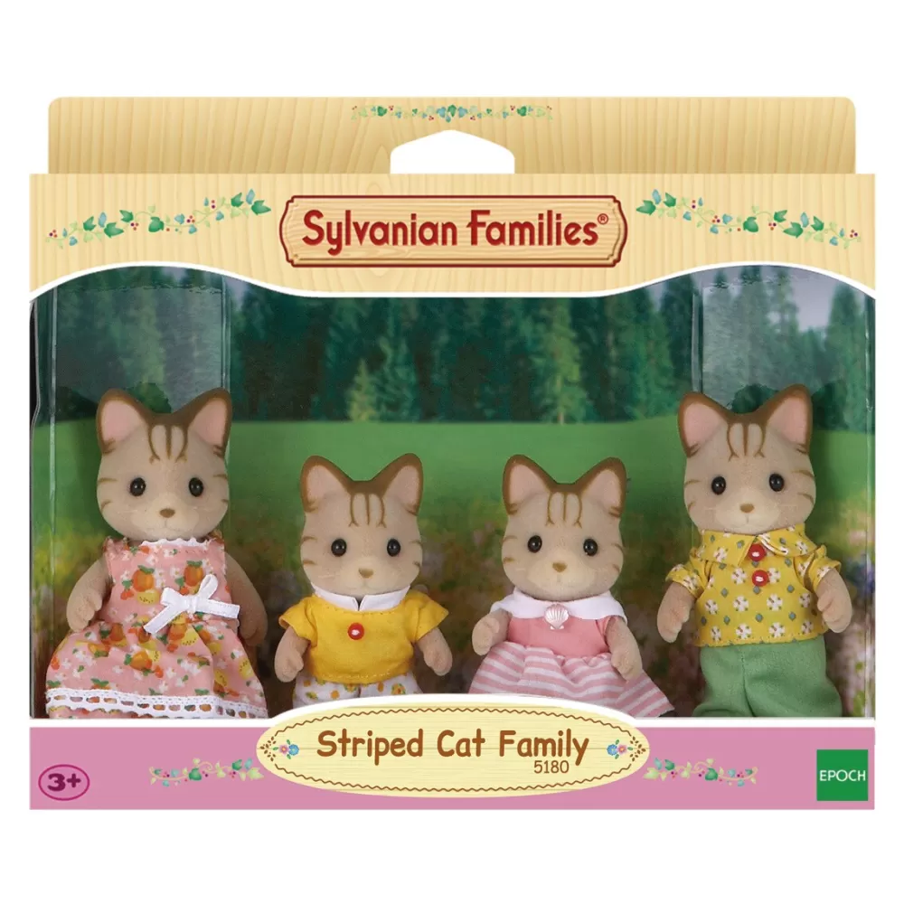 Sylvanian Families Munecas Y Peluches*Familia Gatos Rayas