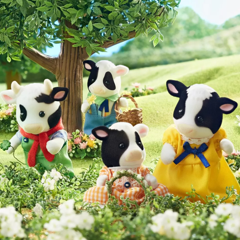 Sylvanian Families Familia Vaca Frisona Fashion