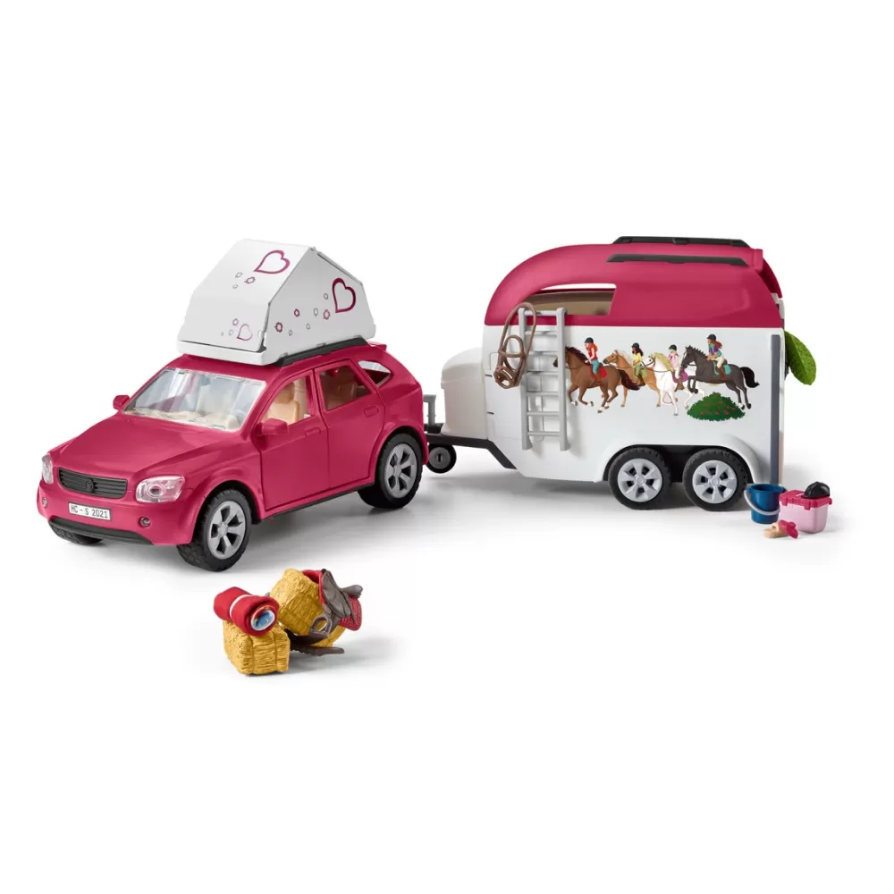 Schleich Muñecos Articulados*Figura Aventura Coche Y Remolque Caballos