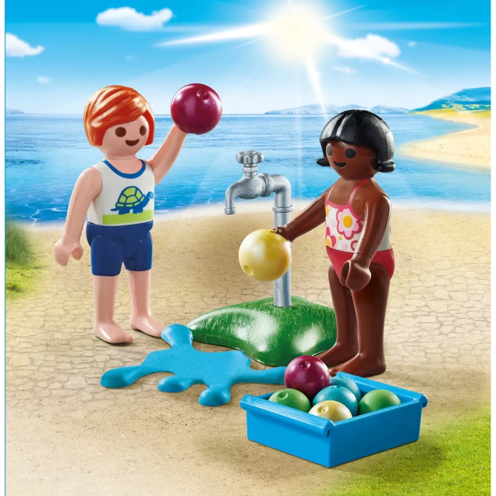 Playmobil Muñecos Articulados*Figura Ninos Con Globos De Agua Special Plus