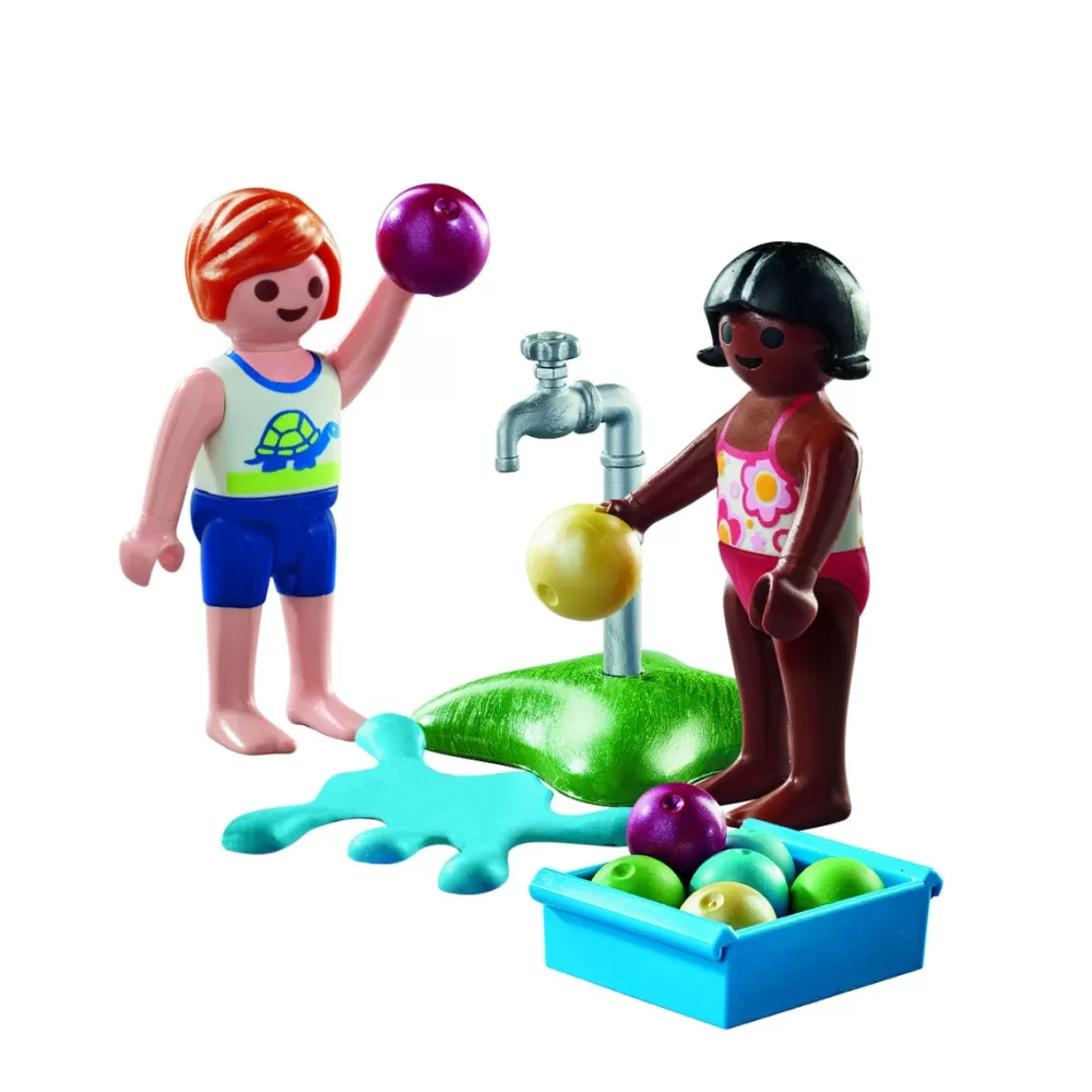 Playmobil Muñecos Articulados*Figura Ninos Con Globos De Agua Special Plus