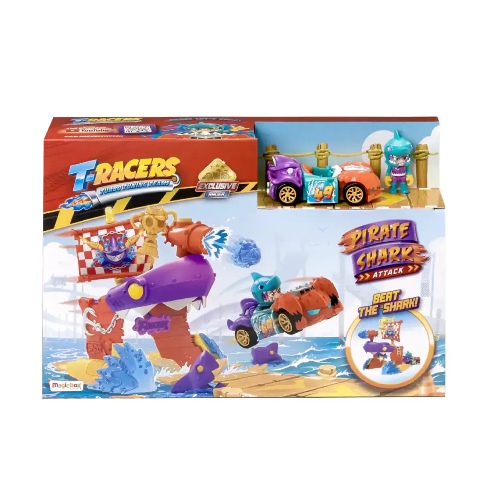 T-RACERS Figura Y Vehiculo S3 Pirate Shark Best