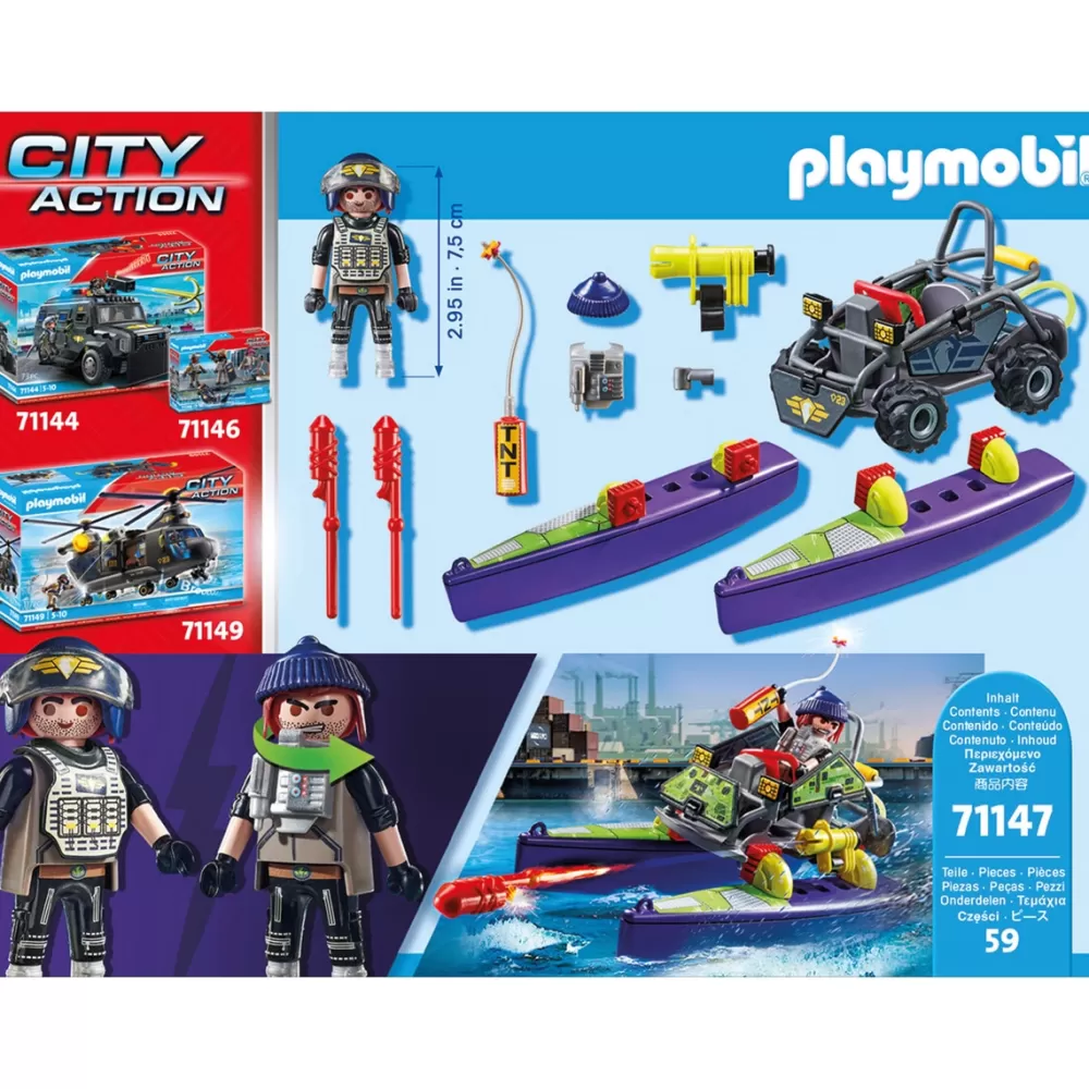 Playmobil Fuerzas Especiales - Quad Multiterreno City Action Hot