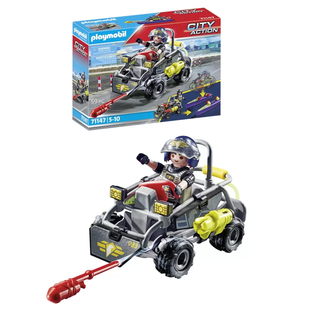 Playmobil Fuerzas Especiales - Quad Multiterreno City Action Hot