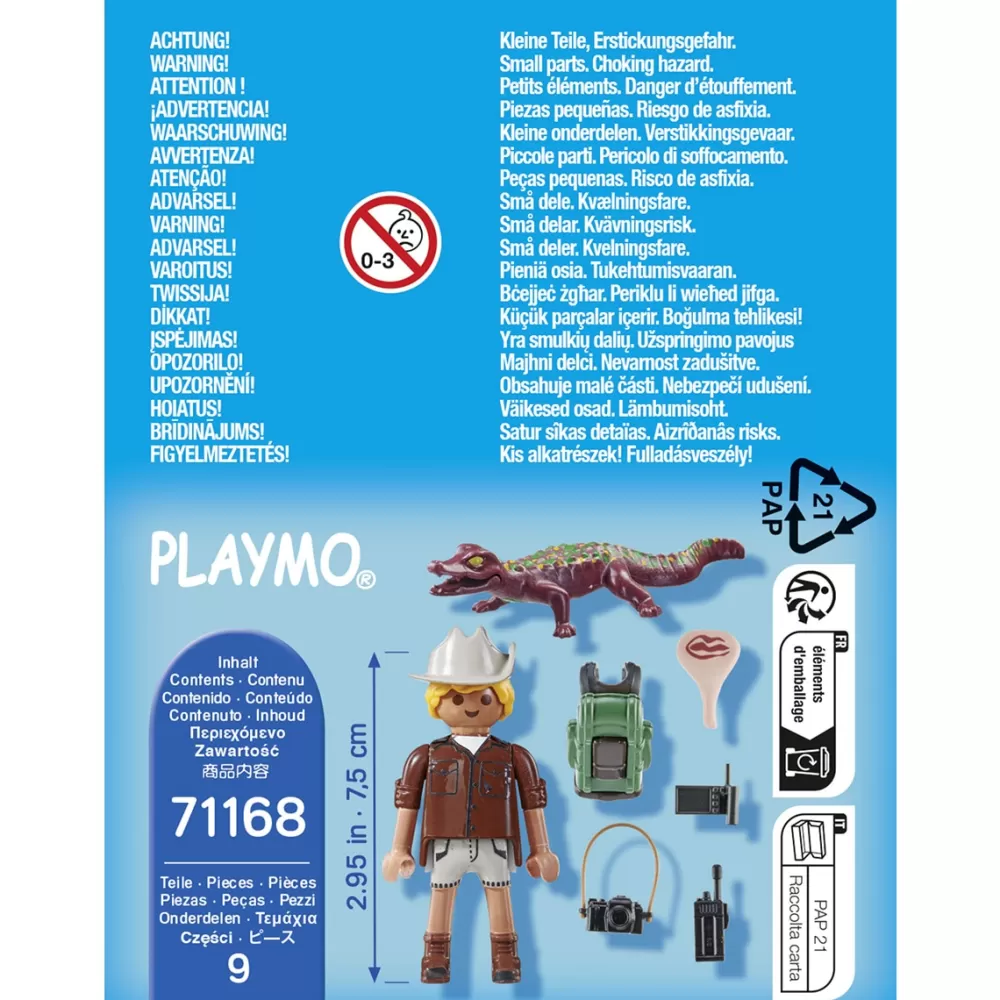 Playmobil Muñecos Articulados*Investigador Con Caiman Special Plus