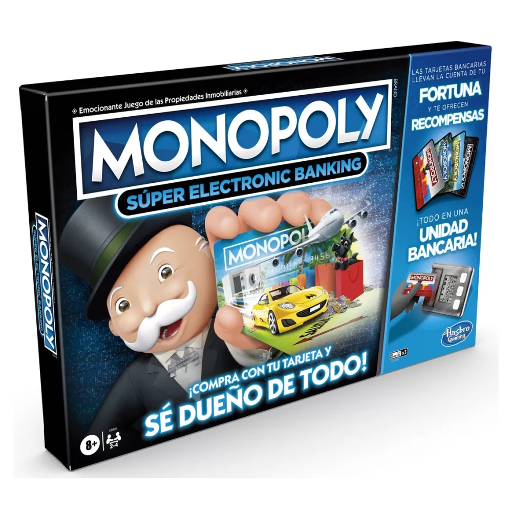 Monopoly Juego De Mesa Super Electronic Banking Hasbro Gaming New