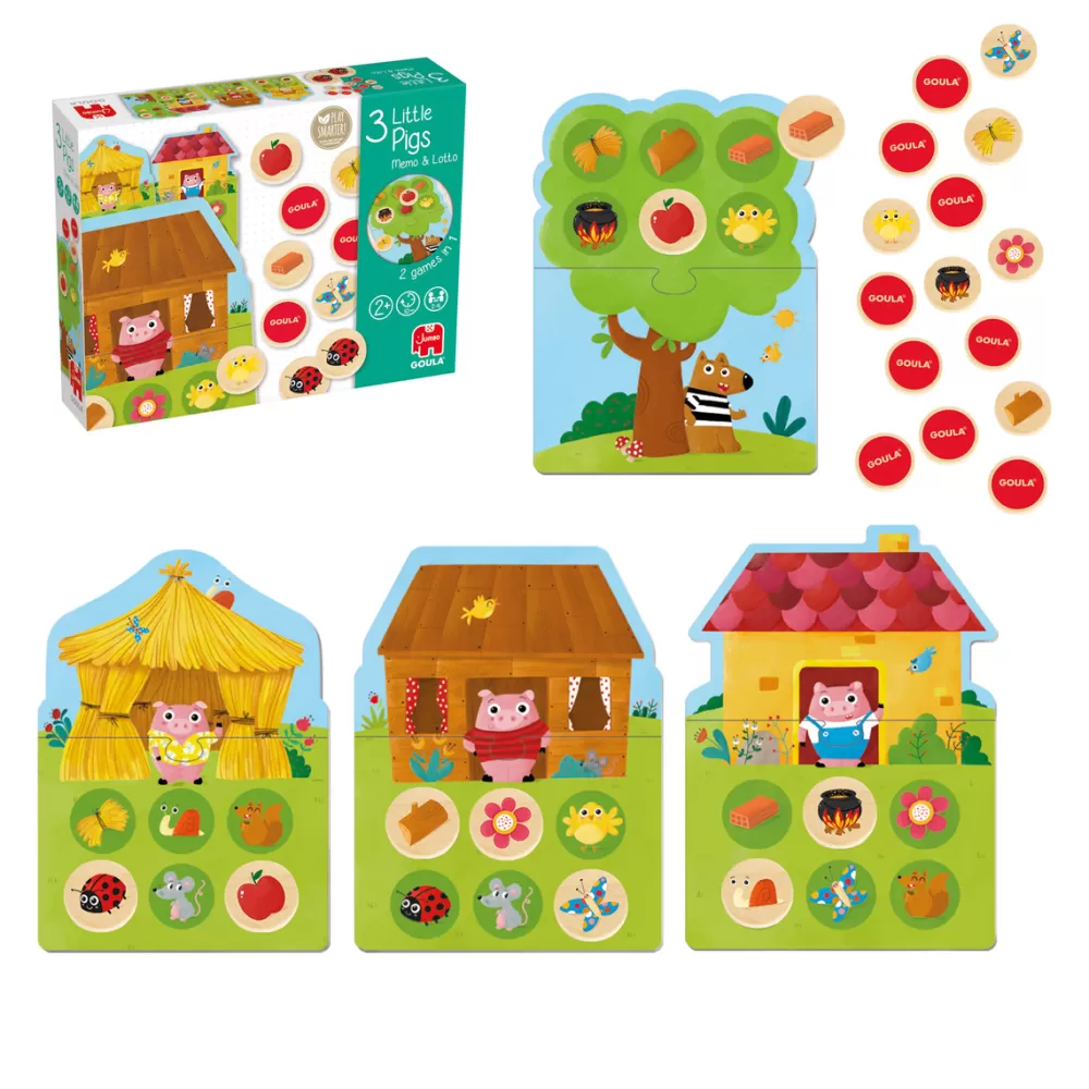 Goula Juego Educativo 3 Little Pigs Memo & Loto Cheap