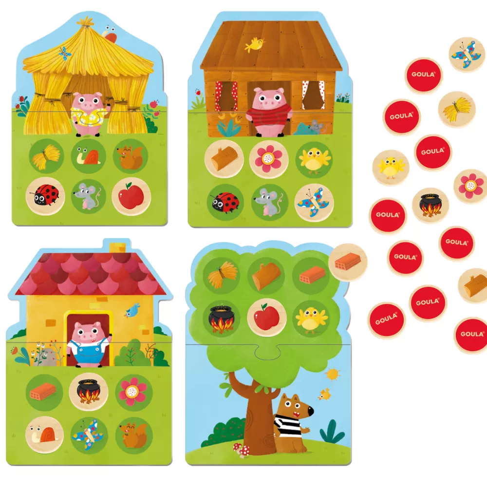 Goula Juego Educativo 3 Little Pigs Memo & Loto Cheap