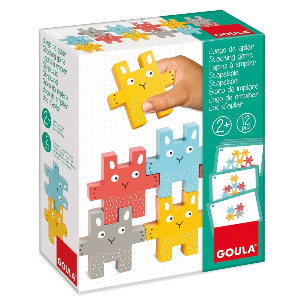 Goula Preescolar*Juguete De Madera Juego De Apilar Conejito