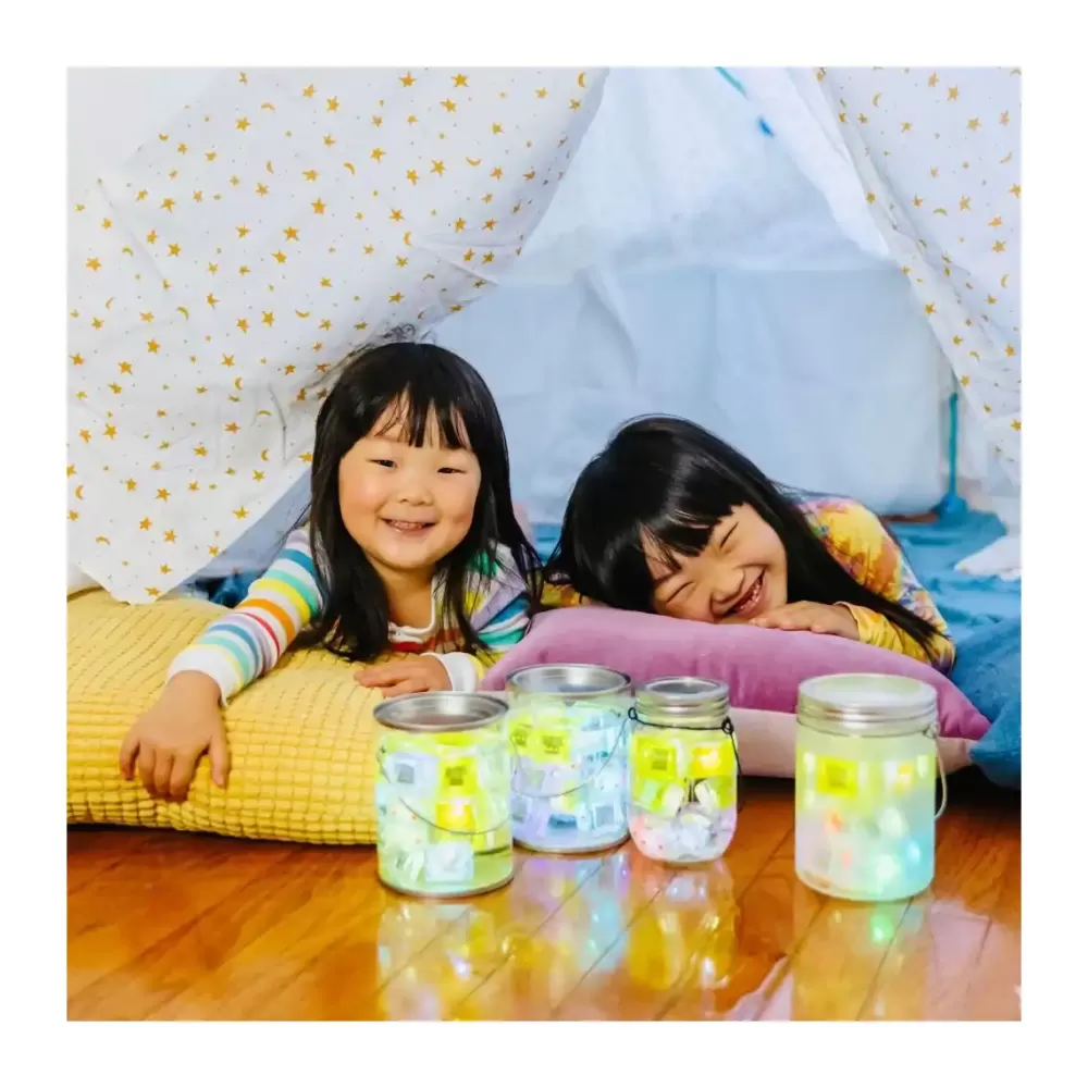 Glo Pals Juguete Sensorial 4 Cubos De Luz Amarillos Joykids New