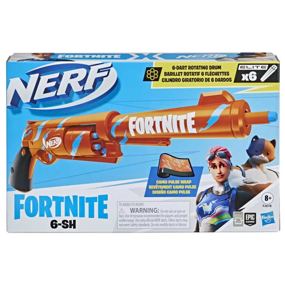 Nerf Juguetes Al Aire Libre*Lanzador 6-Sh De Fortnite