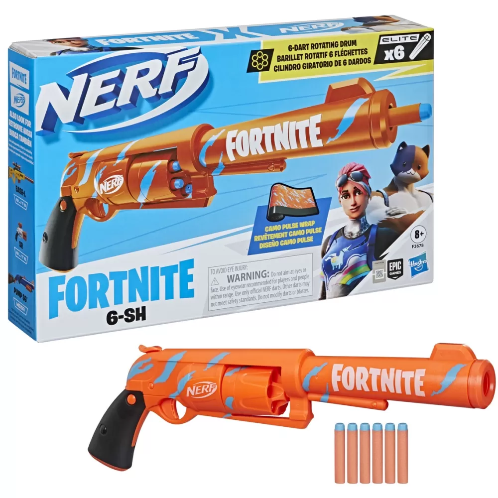 Nerf Juguetes Al Aire Libre*Lanzador 6-Sh De Fortnite