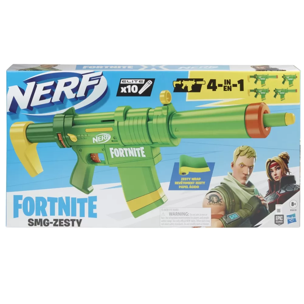 Nerf Juguetes Al Aire Libre*Lanzador Blaster Smg-Zesty De Fortnite