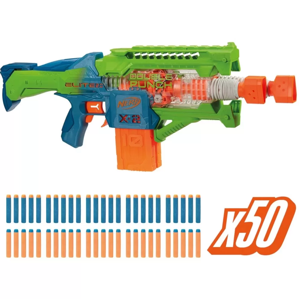 Hasbro Juguetes Al Aire Libre*Lanzador Nerf Elite 2.0 Double Punch