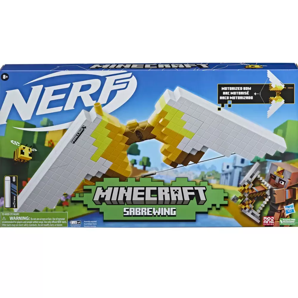 Nerf Lanzador Sox Saberhagen Minecraft Fashion