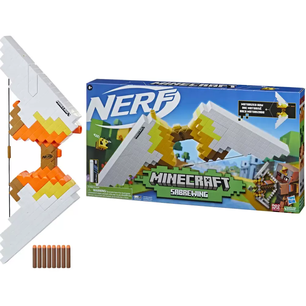 Nerf Lanzador Sox Saberhagen Minecraft Fashion