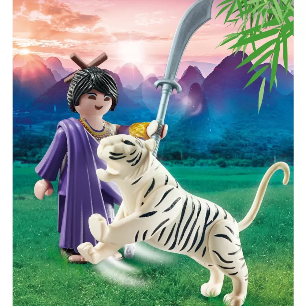 Playmobil Muñecos Articulados*Luchadora Asiatica Con Tigre Special Plus