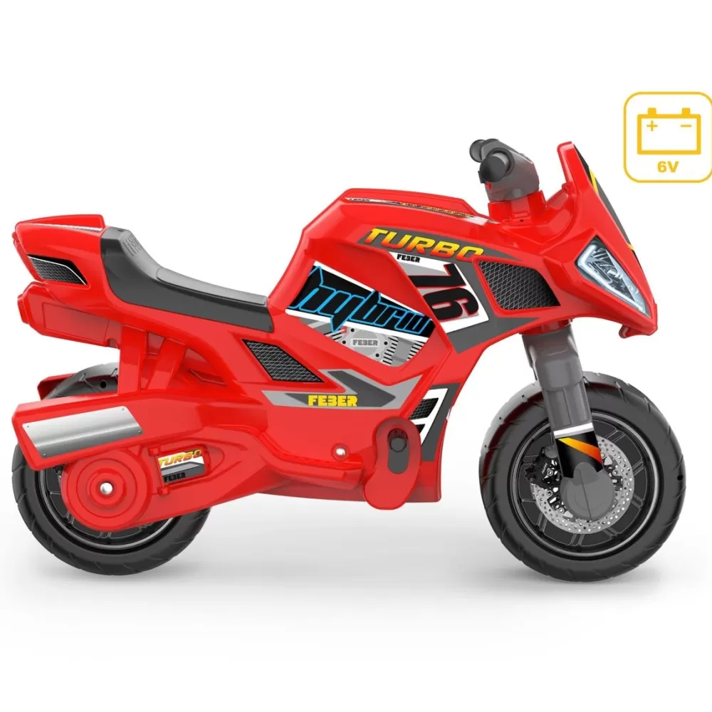 Feber Vehículos Eléctricos*Moto De Juguete Bebe Infantil Moto Turbo Hybrid 6V