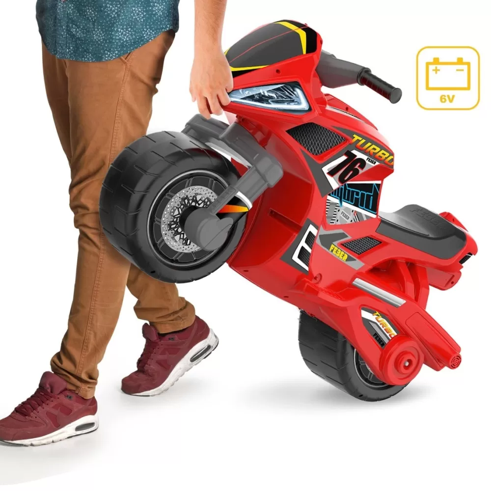 Feber Vehículos Eléctricos*Moto De Juguete Bebe Infantil Moto Turbo Hybrid 6V