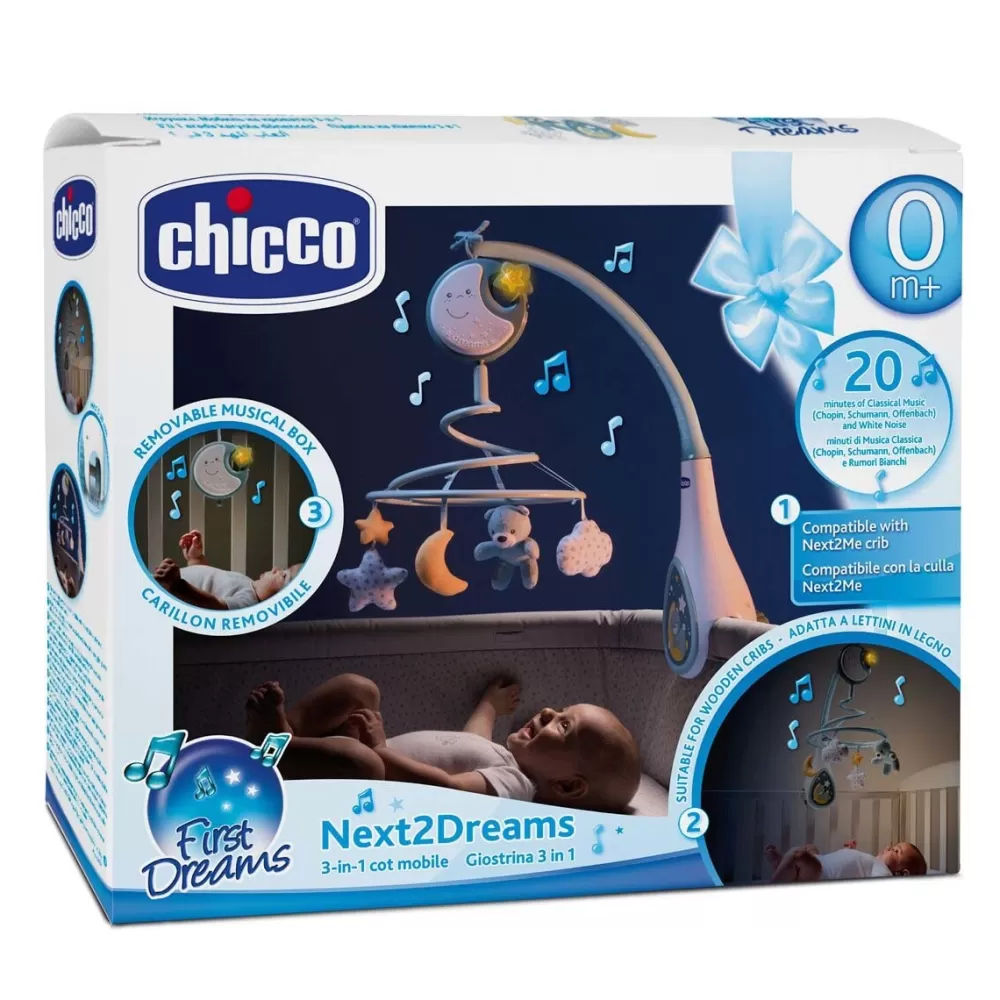 Chicco Movil De Cuna Next2Dreams Azul Fashion