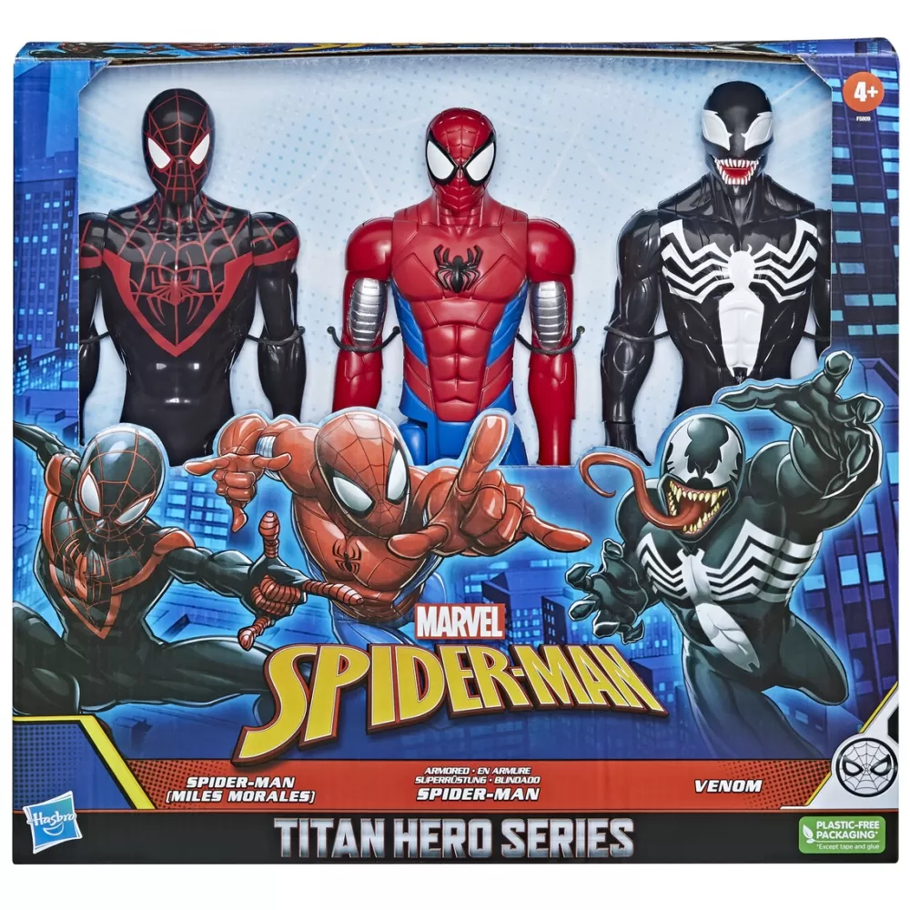 Hasbro Muñecos Articulados*Multipack 3 Figuras Collection Titan Spiderman Marvel