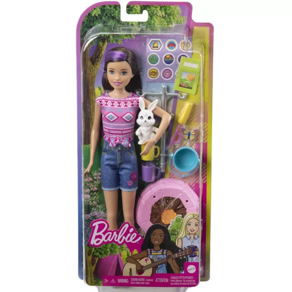 Barbie Munecas Y Peluches*Muneca ¡Vamos De Camping! Munecas Con Mascotas