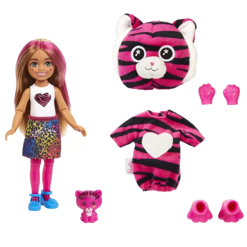 Barbie Munecas Y Peluches*Muneca Chelsea Con Disfraz De Tigre Cutie Reveal