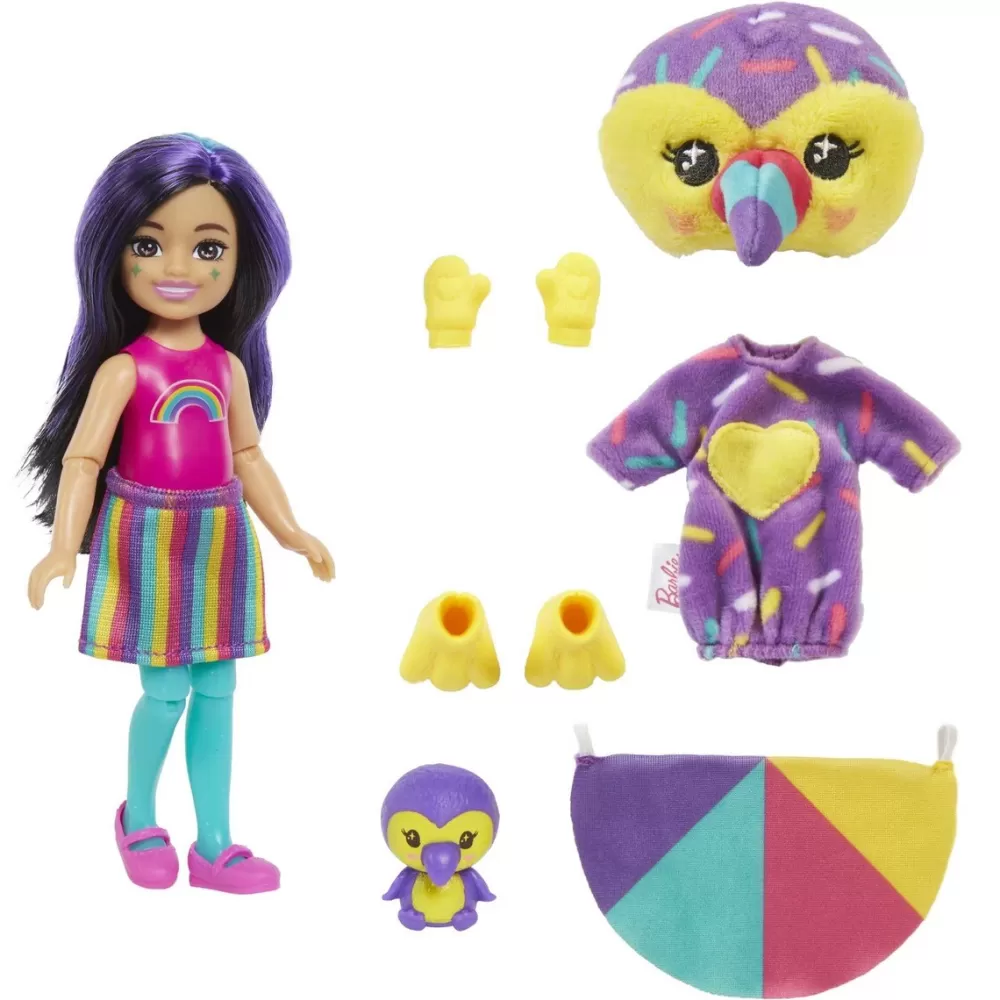 Barbie Munecas Y Peluches*Muneca Chelsea Con Disfraz De Tucan Cutie Reveal