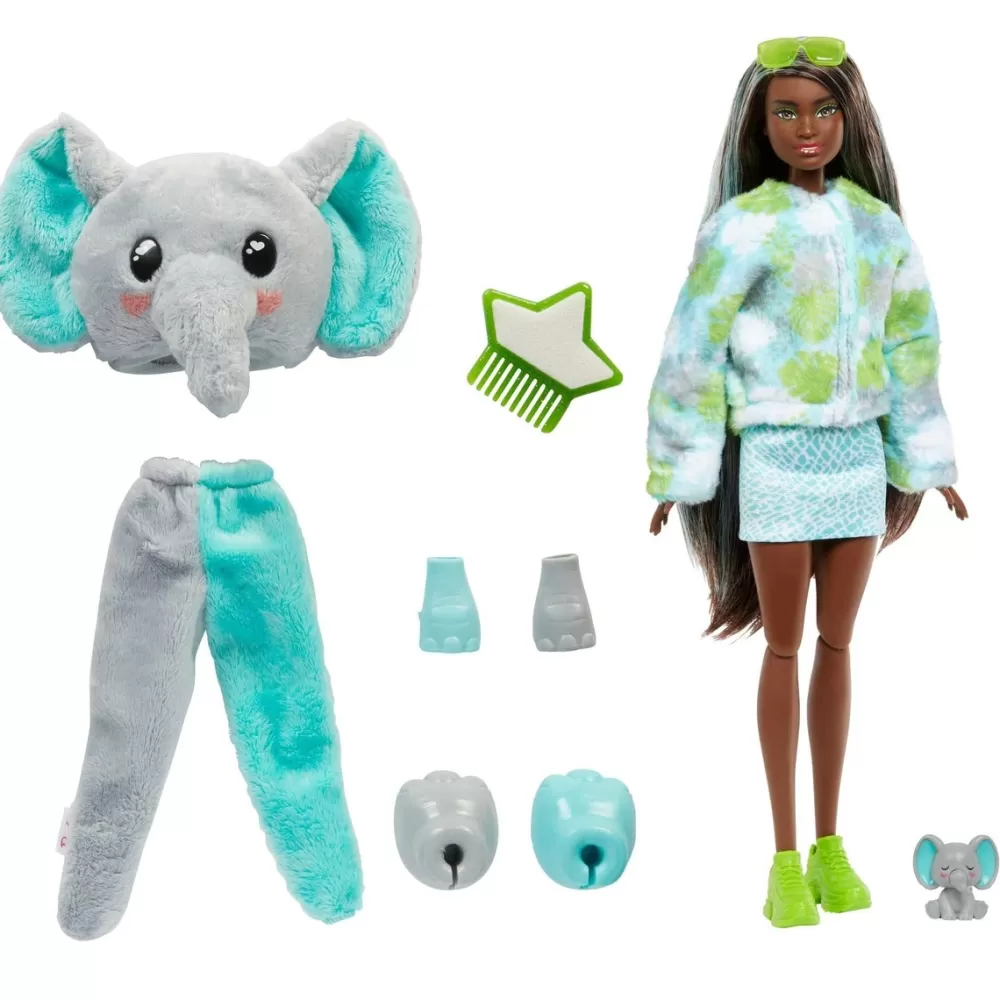 Barbie Munecas Y Peluches*Muneca Con Disfraz De Elefante Cutie Reveal