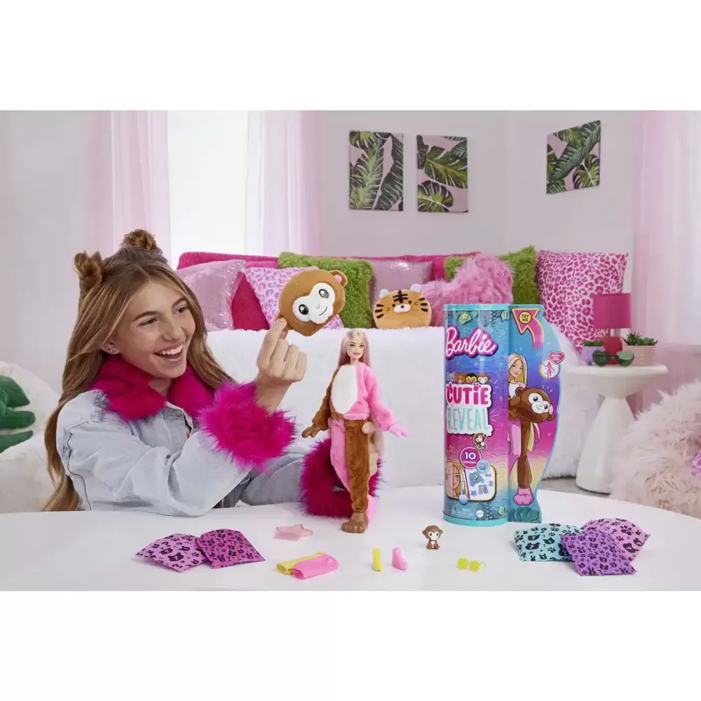 Barbie Muneca Con Disfraz De Mono Cutie Reveal Shop