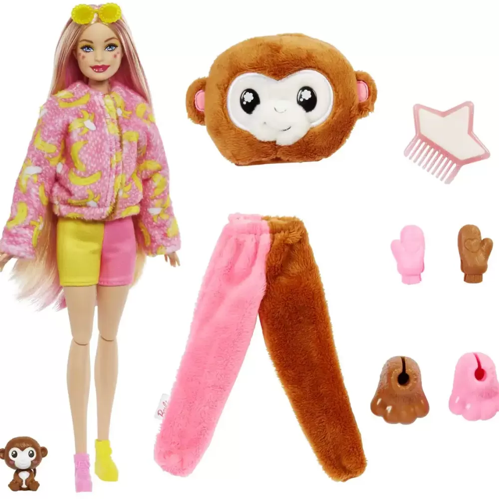 Barbie Muneca Con Disfraz De Mono Cutie Reveal Shop