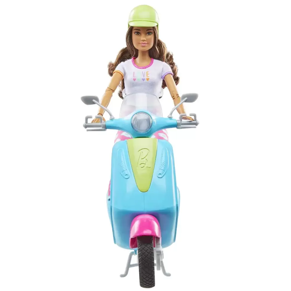 Barbie Muneca Viajera Fashionista Con Moto Y Mascota Mattel Flash Sale