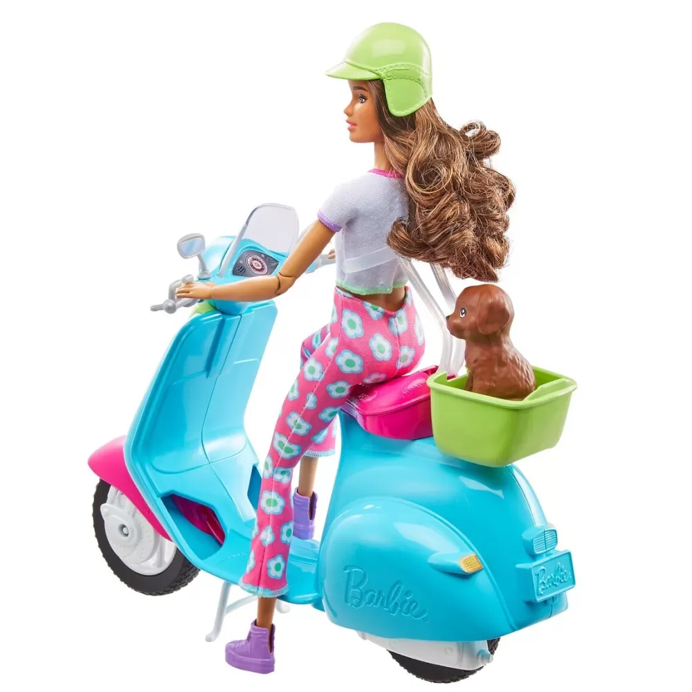 Barbie Muneca Viajera Fashionista Con Moto Y Mascota Mattel Flash Sale