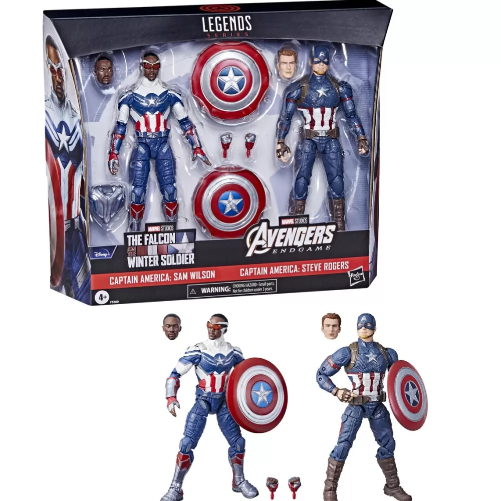 HASBRO FAN Pack 2 Figuras Capitan America Marvel Legends Flash Sale