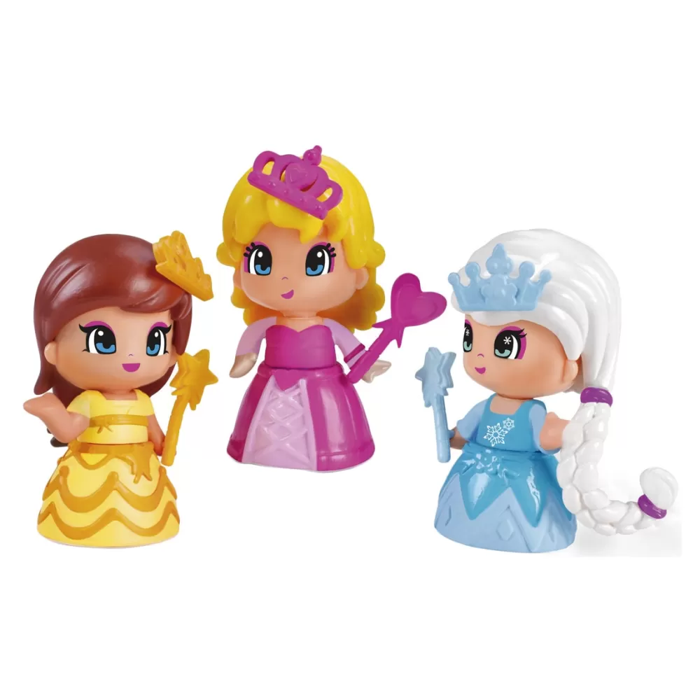 Pinypon Munecas Y Peluches*Pack 3 Princesas Famosa