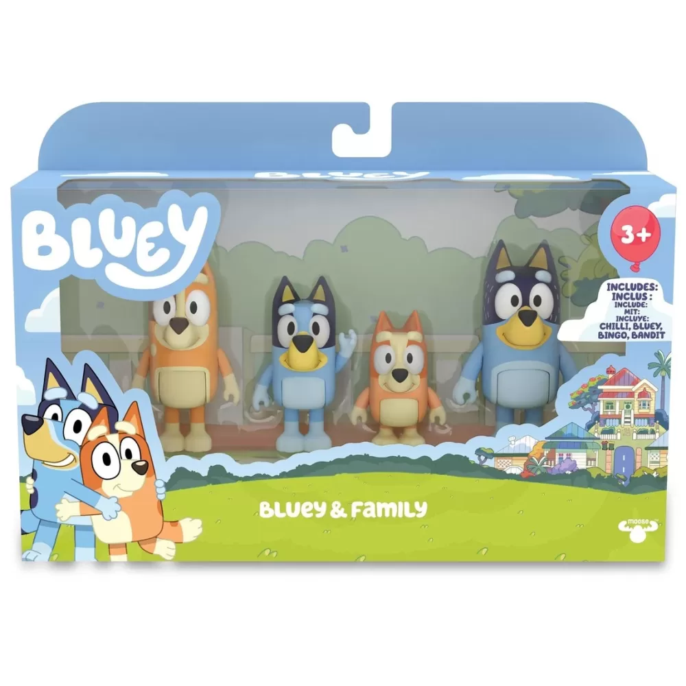 Bluey Preescolar*Pack 4 Figuras