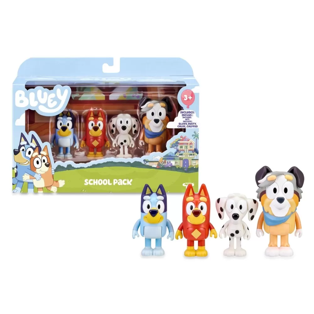 Bluey Preescolar*Pack 4 Figuras